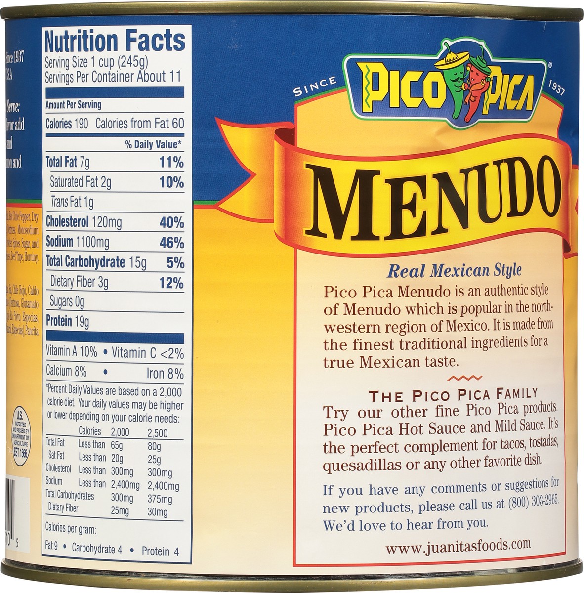 slide 3 of 9, Pico Pica Real Mexican Style Menudo 94 oz, 94 oz