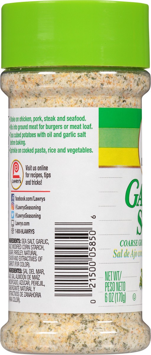 slide 5 of 7, Lawry's Coarse Ground With Parsley Garlic Salt, 6 oz, 6 oz