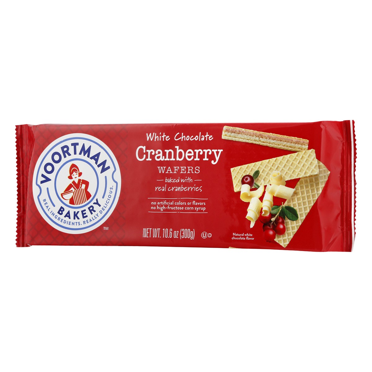 slide 4 of 11, Voortman Bakery White Chocolate & Cranberry Wafers Seasonal, 10.6 oz