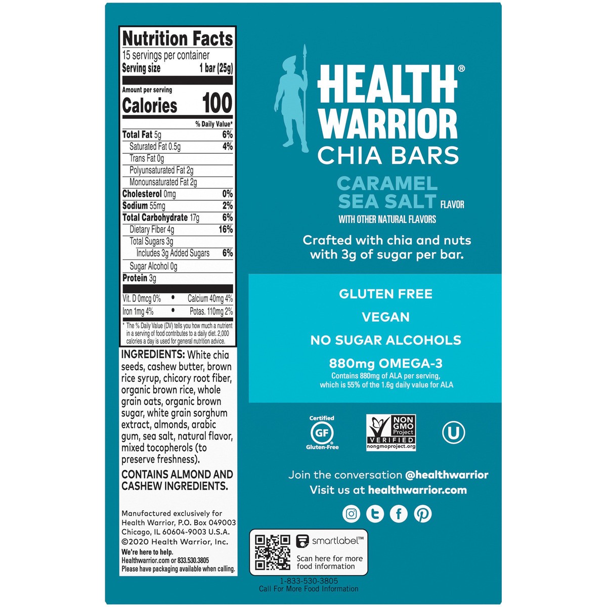 slide 8 of 11, Health Warrior Chia Bar, 13.2 oz