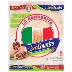 La Banderita Carb Counter Whole Wheat, 8" Tortillas, Keto Certified