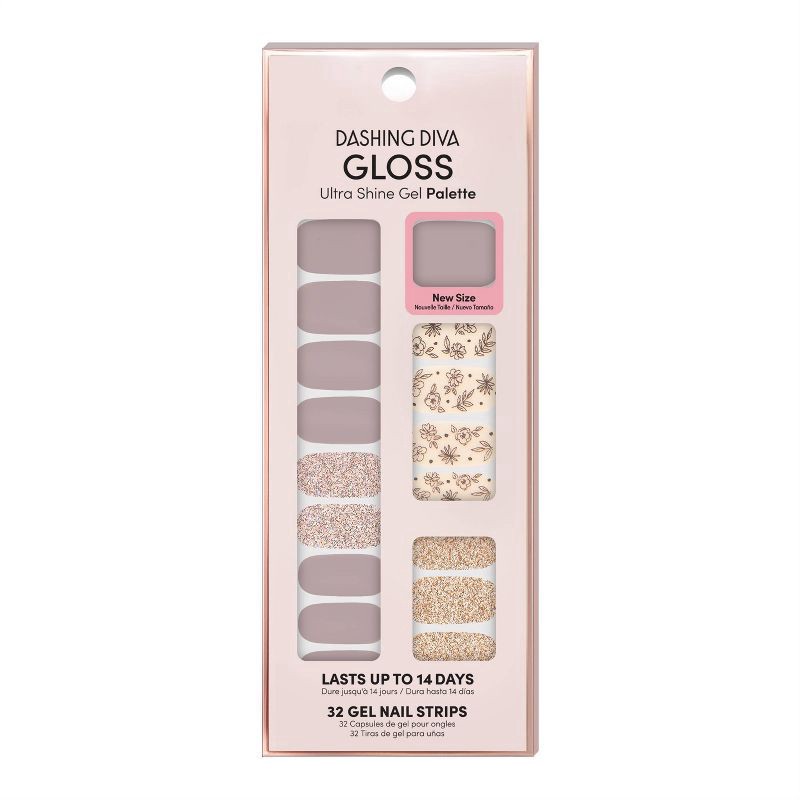 slide 1 of 4, Dashing Diva Gloss Ultra Shine Gel Palette Nail Art - Lavendar Dreams, 32 ct