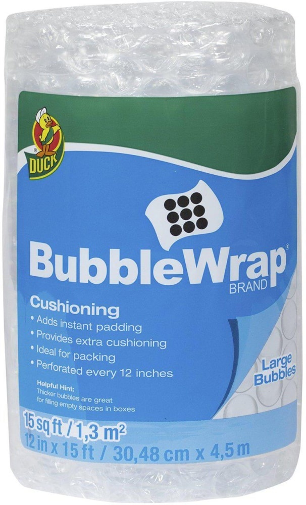 Duck Cushioning Large Bubble Wrap - 12 Inch X 15 Feet - Clear 12 in x 15 ft