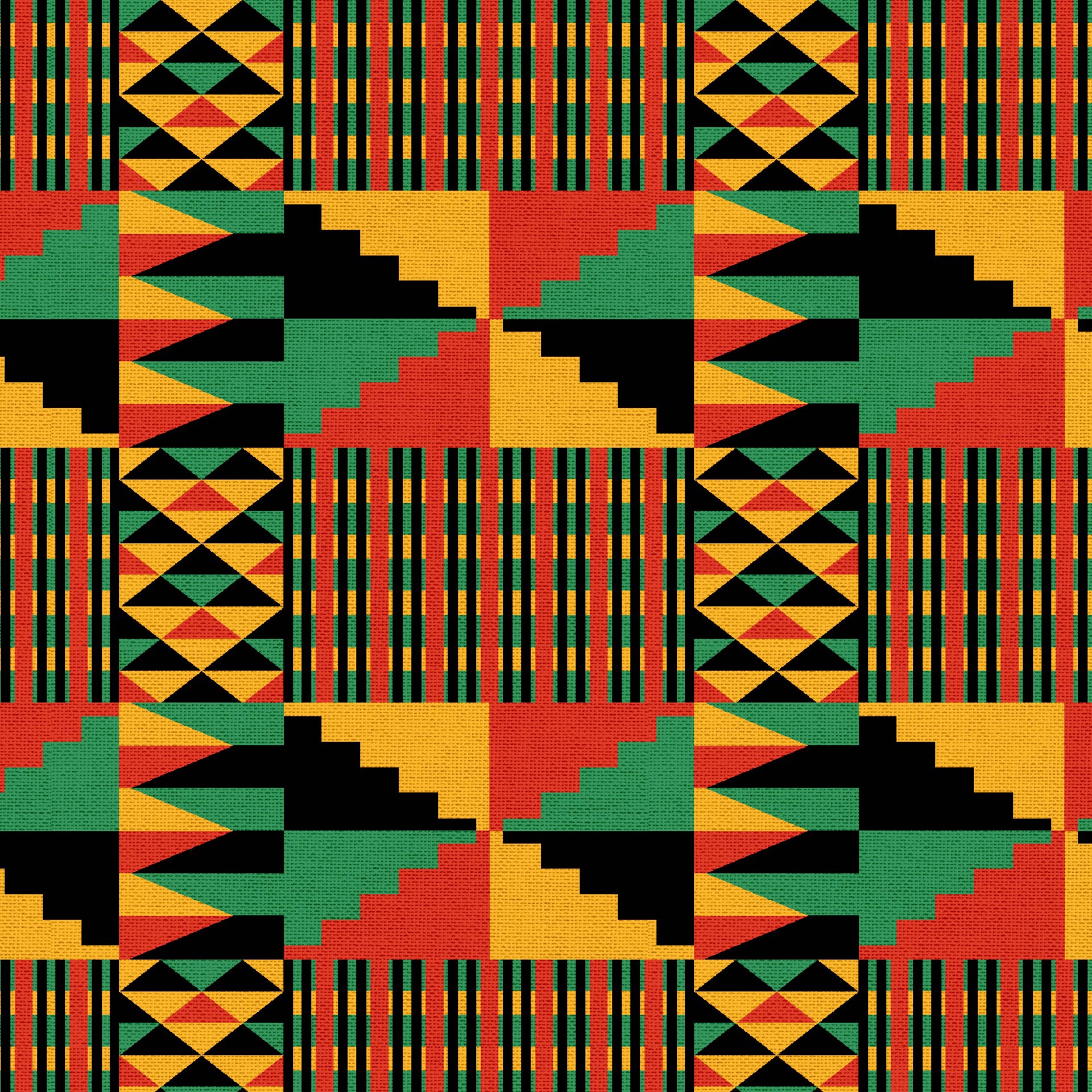 slide 3 of 6, Kente Cotton Fabric Piece By Loops & Threads, 18 in x 21 in