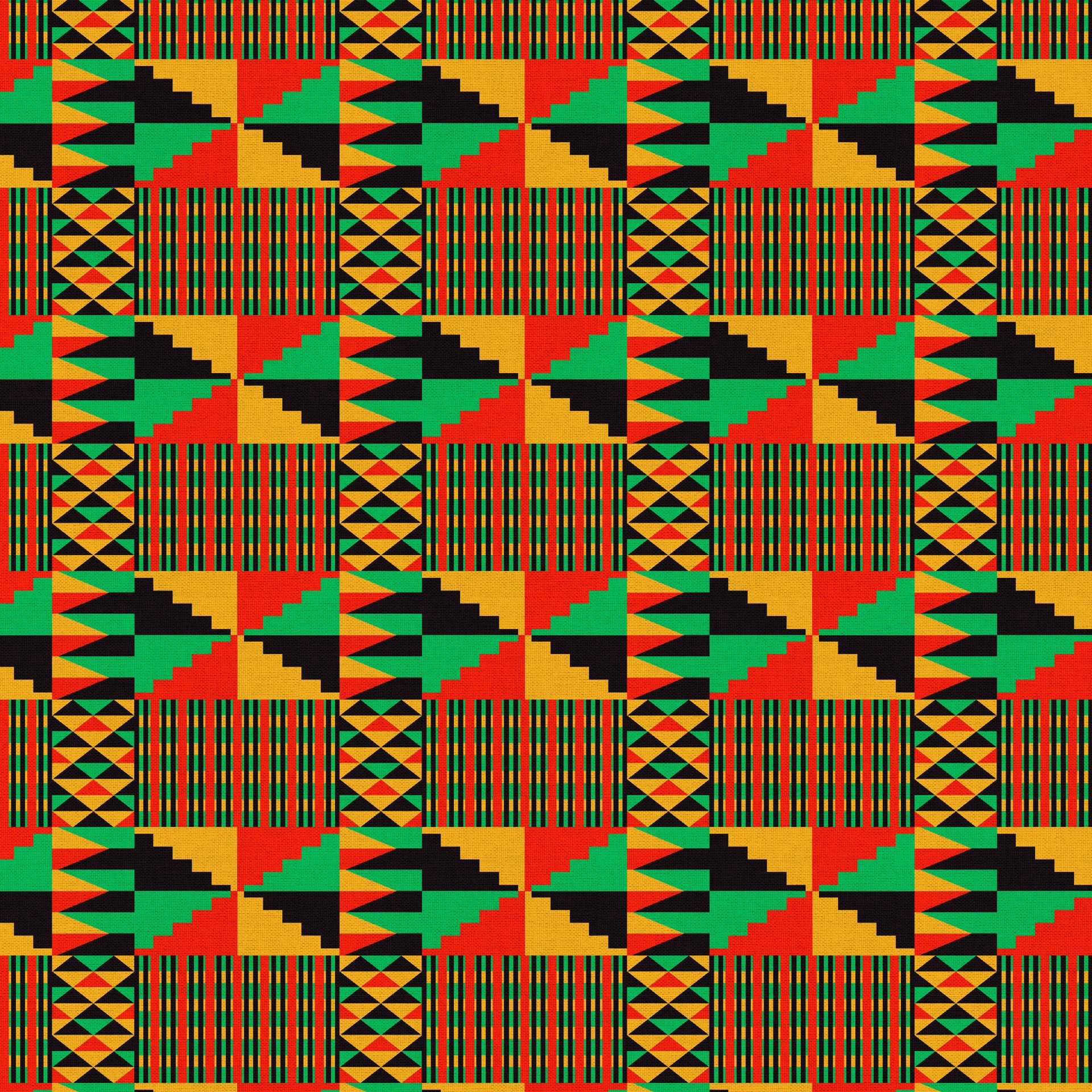 slide 5 of 6, Kente Cotton Fabric Piece By Loops & Threads, 18 in x 21 in