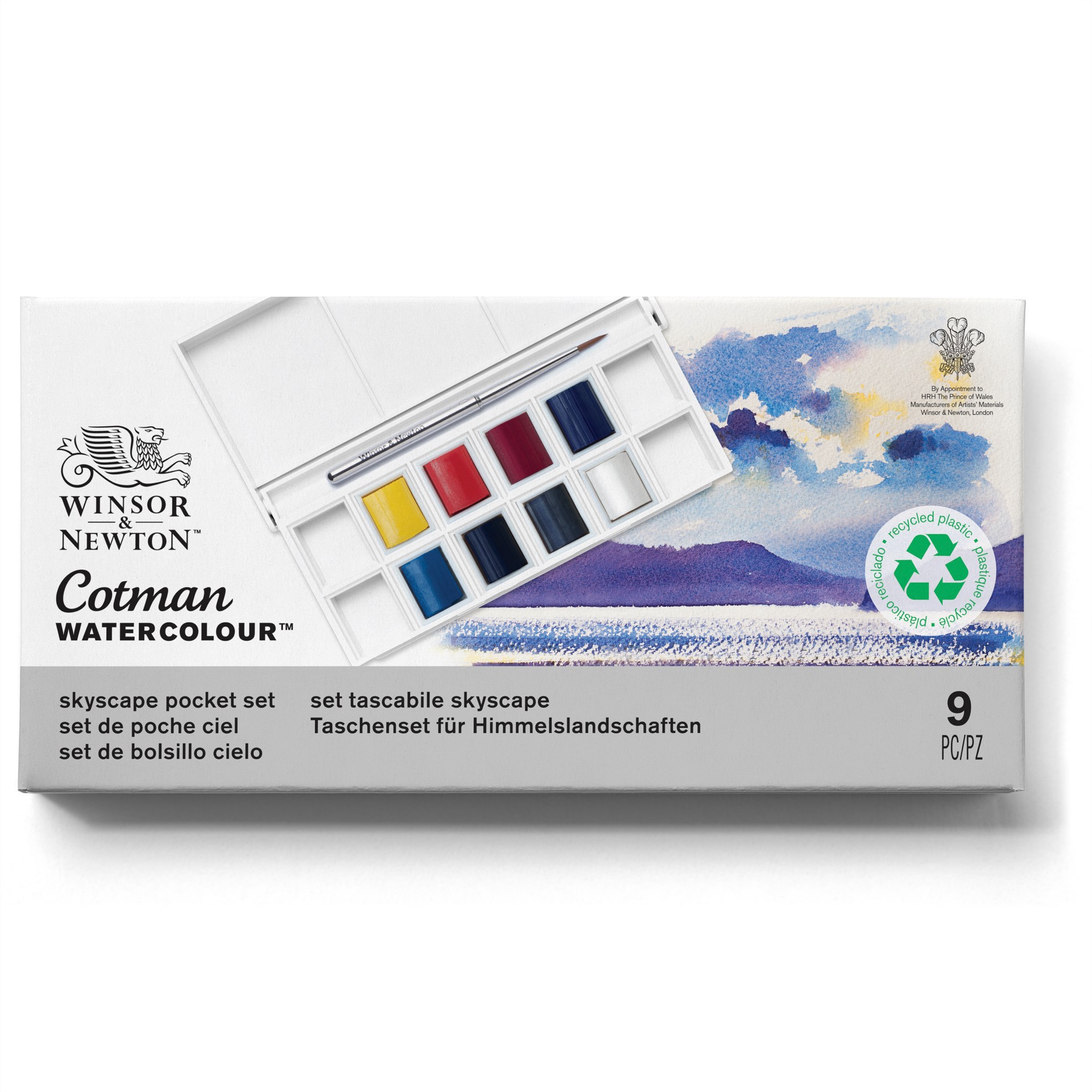 slide 5 of 5, Winsor & Newton Cotman Watercolour 8 Color Skyscape Pocket Set, 8 half-pan paints