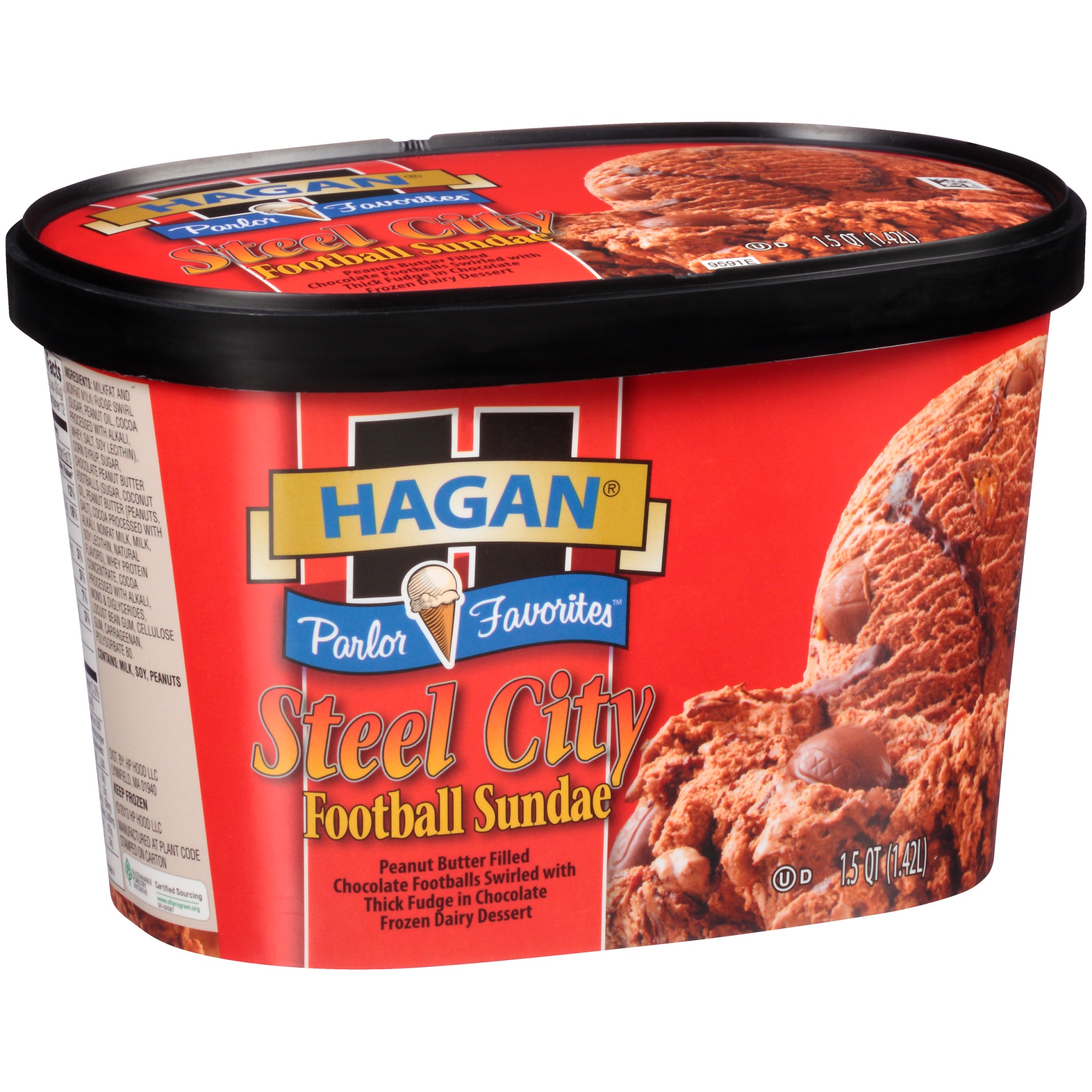slide 2 of 7, Hagan Steel City Football Sundae Frozen Dairy Dessert, 1.5 qt