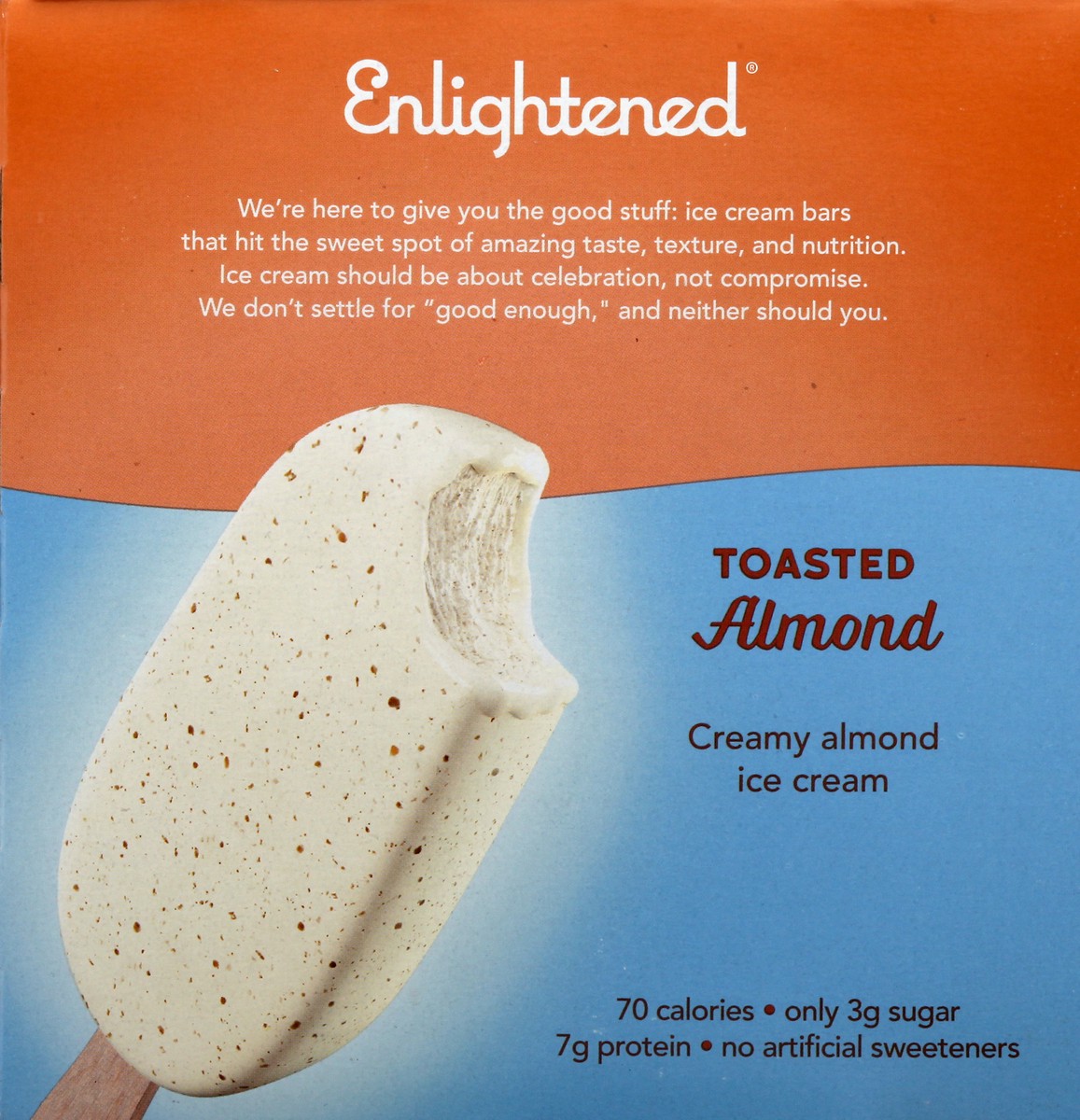 slide 5 of 9, Enlightened Light Toasted Almond Ice Cream Bars 4 ea, 4 ct