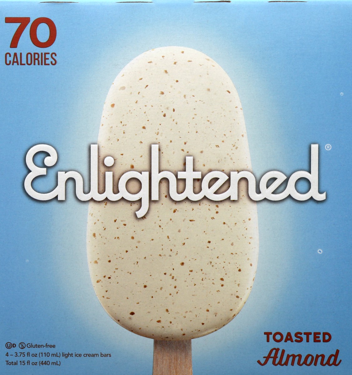 slide 6 of 9, Enlightened Light Toasted Almond Ice Cream Bars 4 ea, 4 ct