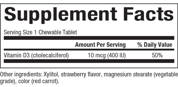 slide 2 of 2, Natural Factors Vitamin D3 for Kids, 45 g