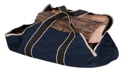 Open Hearth by Panacea Canvas Log Tote - Blue