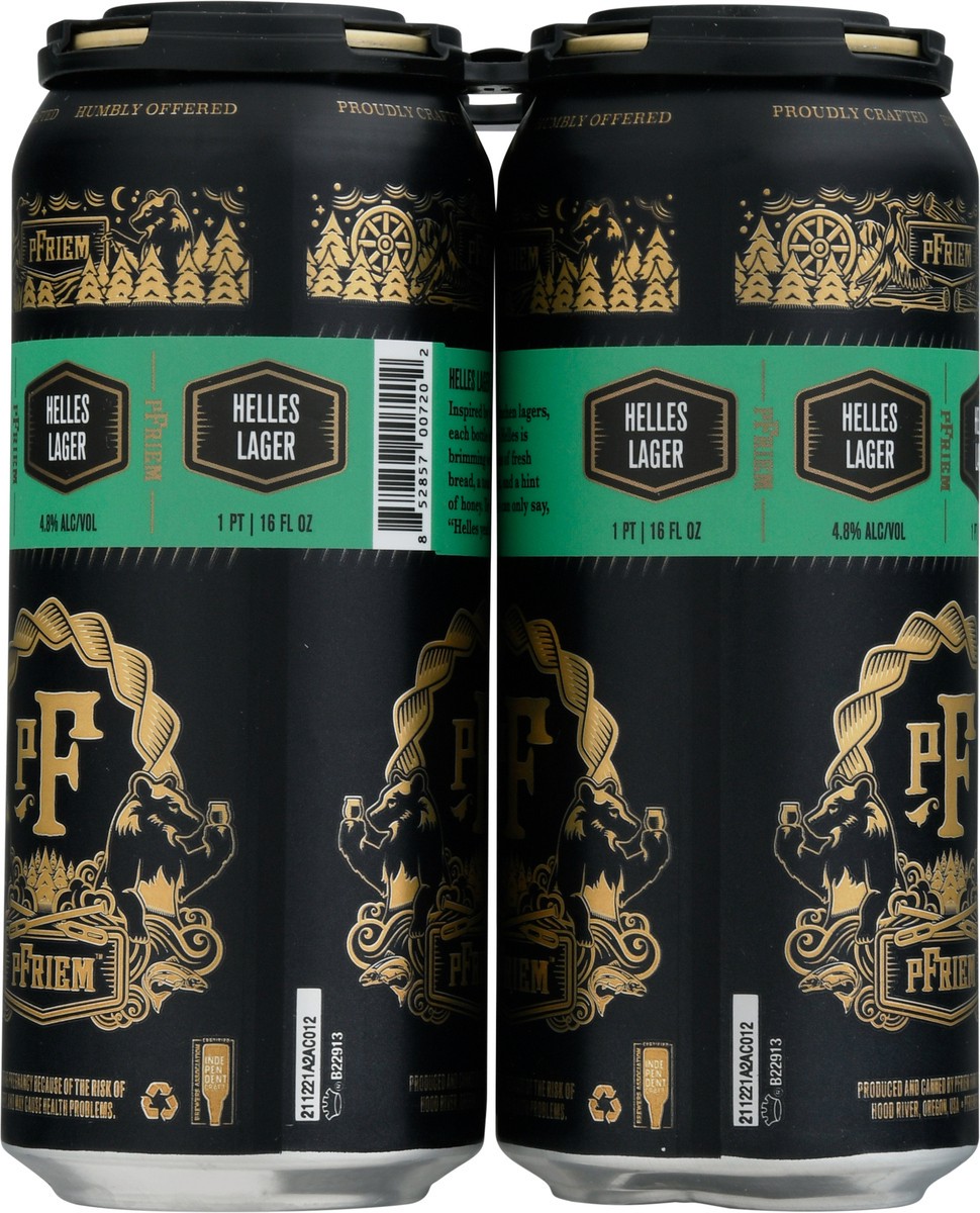 slide 8 of 9, Pfriem Helles Lager Beer 4 - 1 pt Cans, 4 ct; 16 fl oz