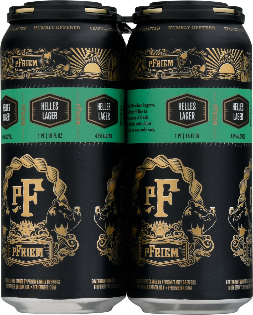 slide 3 of 9, Pfriem Helles Lager Beer 4 - 1 pt Cans, 4 ct; 16 fl oz