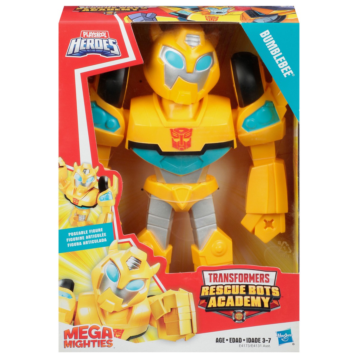 slide 1 of 12, Transformers Mega Mighties Playskool Heroes Rescue Bots Academy Bumblebee Toy 1 ea, 1 ea