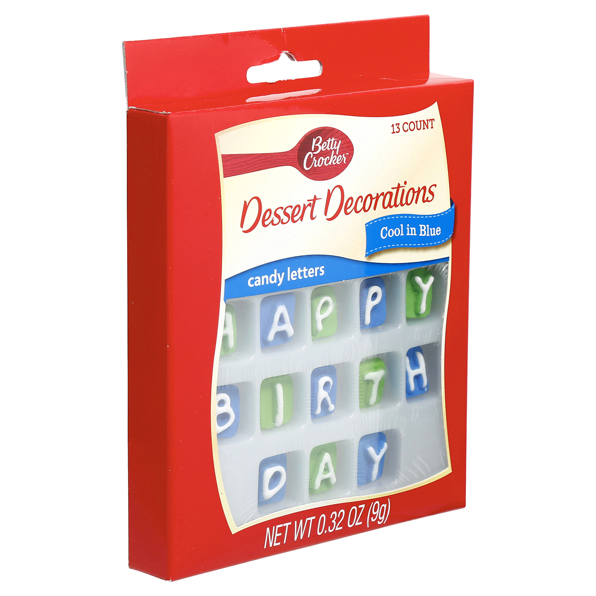 slide 2 of 3, Betty Crocker Dessert Decorations Cool in Blue Candy Letters, 13 ct; 0.32 oz