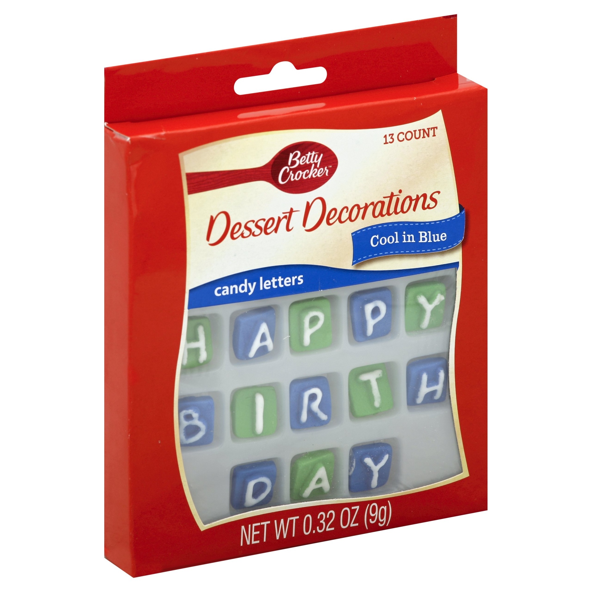 slide 1 of 3, Betty Crocker Dessert Decorations Cool in Blue Candy Letters, 13 ct; 0.32 oz