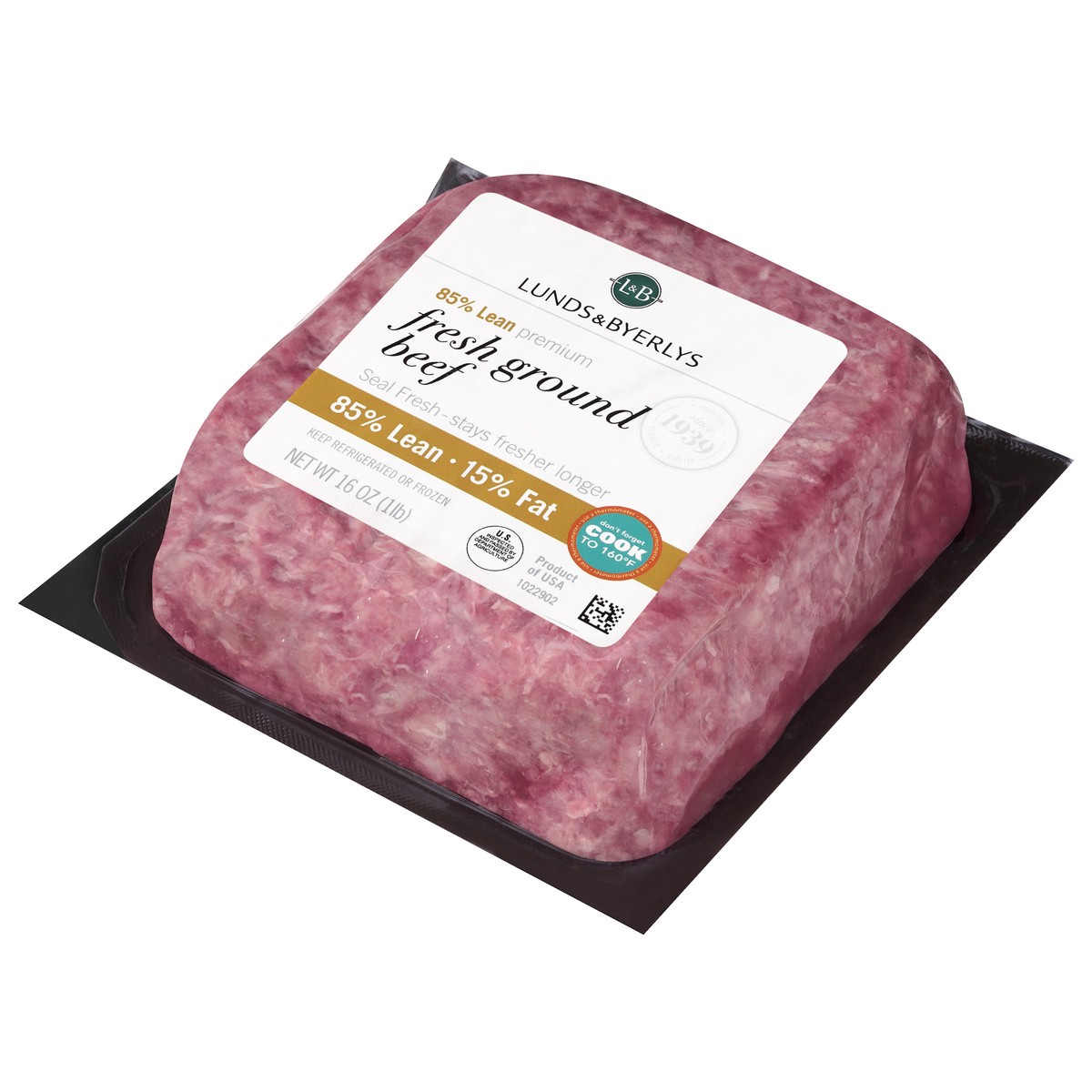 slide 2 of 4, Lunds & Byerlys 85%/15% Premium Fresh Ground Beef 16 oz, 16 oz