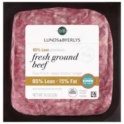 Lunds & Byerlys 85%/15% Premium Fresh Ground Beef 16 oz