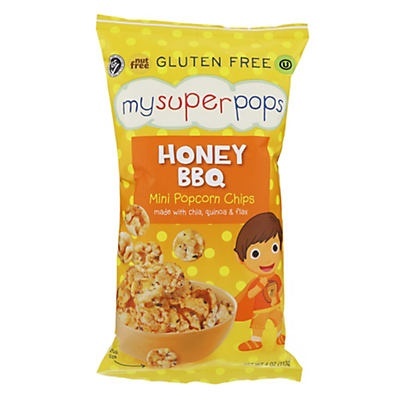 slide 1 of 1, MySuperPops Gluten Free Honey BBQ Popcorn Chips, 4 oz