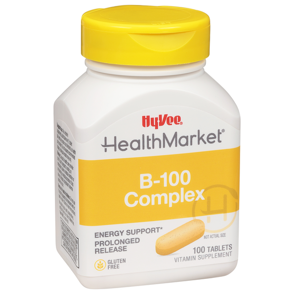 slide 1 of 1, Hy-Vee Healthmarket Complex B-100 Tablets, 100 ct