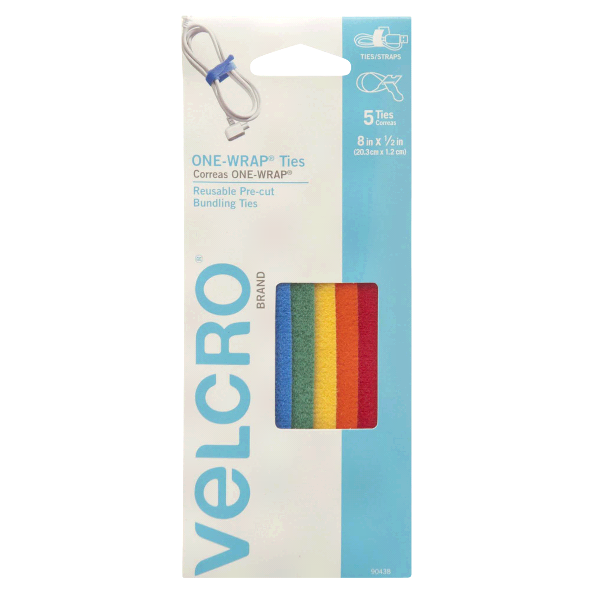 slide 1 of 1, VELCRO One-Wrap Multi-Use Straps, 5 ct