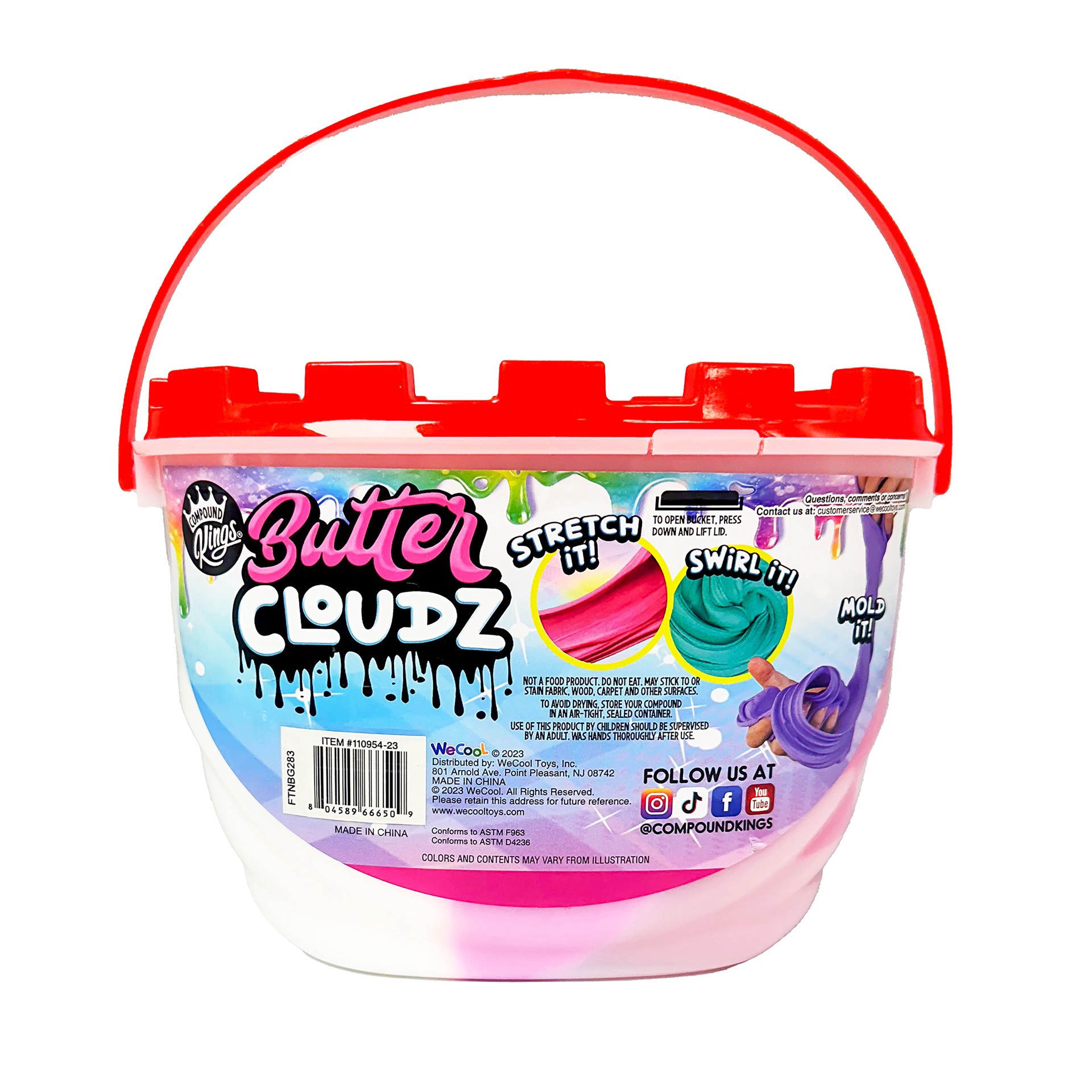slide 2 of 6, Compound Kings Rasberry Smoothie Butter Cloudz Scented Slime, 13.4 oz
