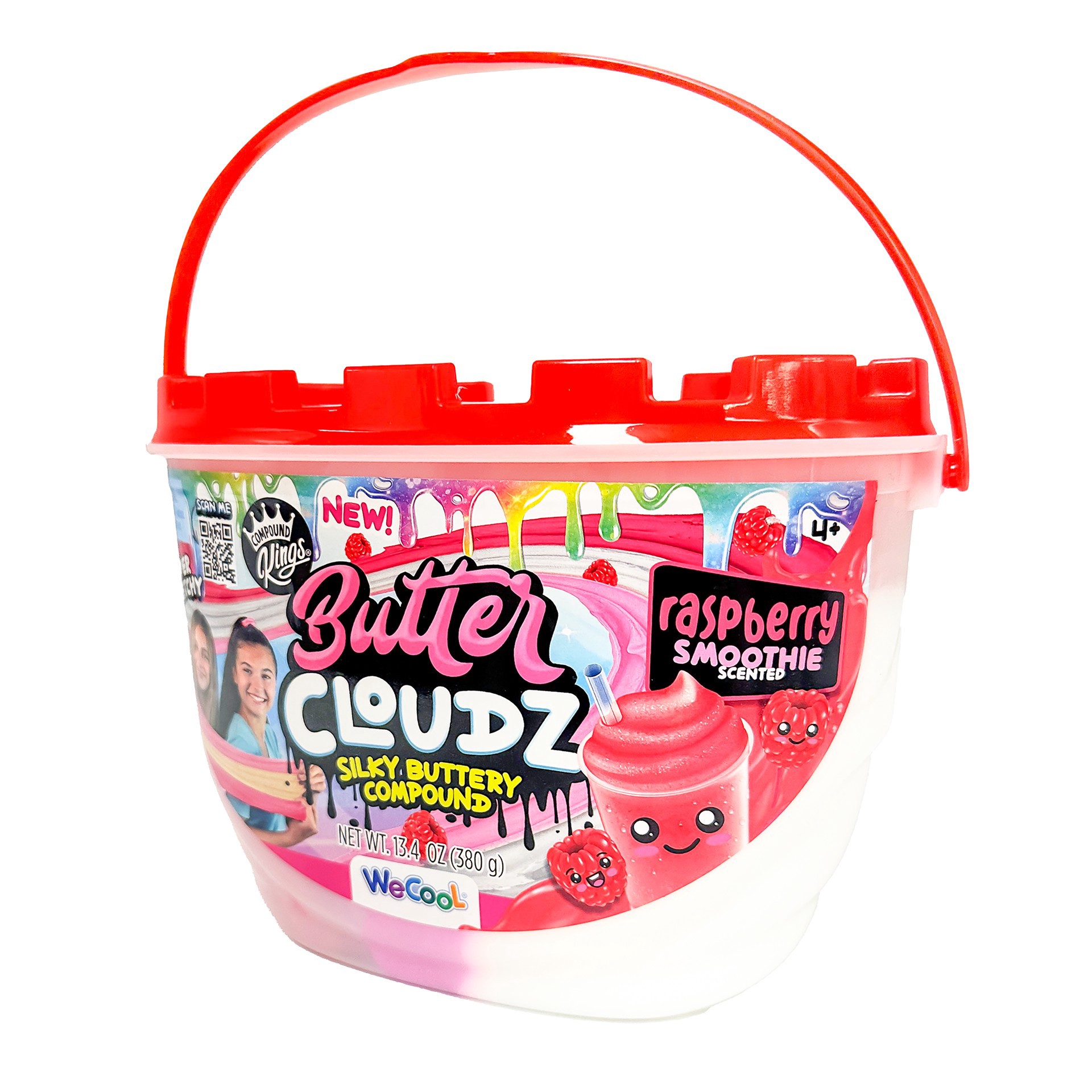 slide 5 of 6, Compound Kings Rasberry Smoothie Butter Cloudz Scented Slime, 13.4 oz