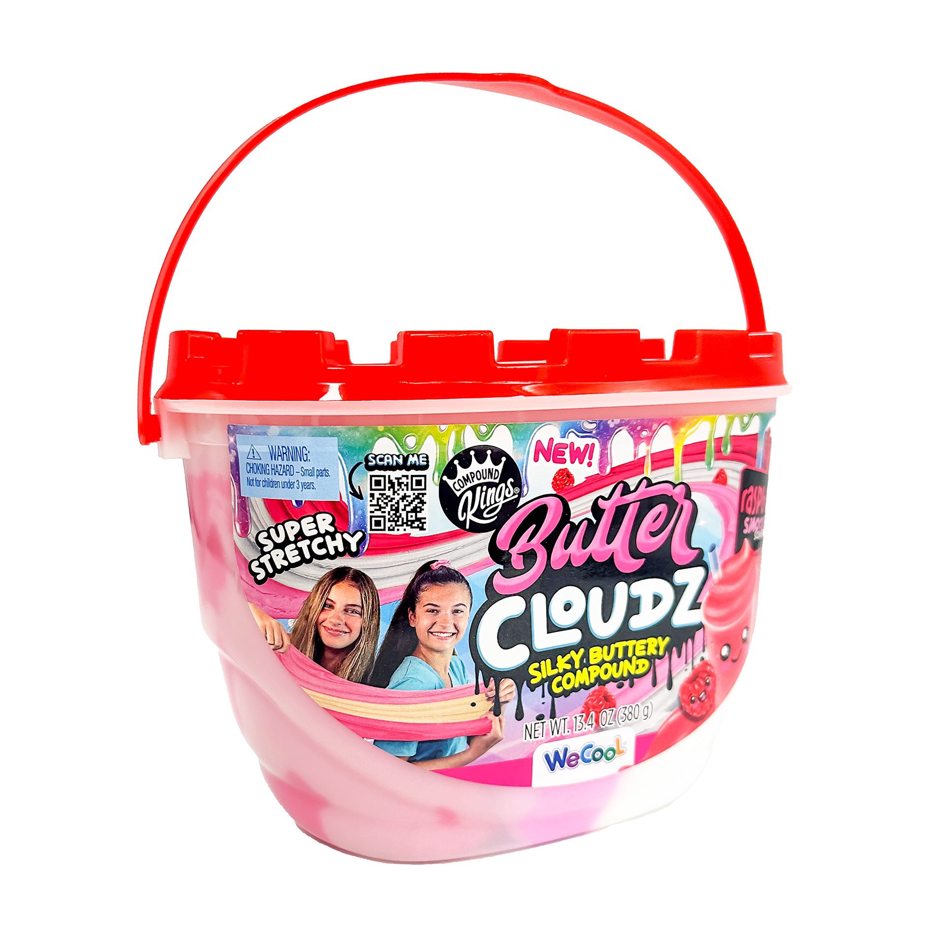 slide 4 of 6, Compound Kings Rasberry Smoothie Butter Cloudz Scented Slime, 13.4 oz