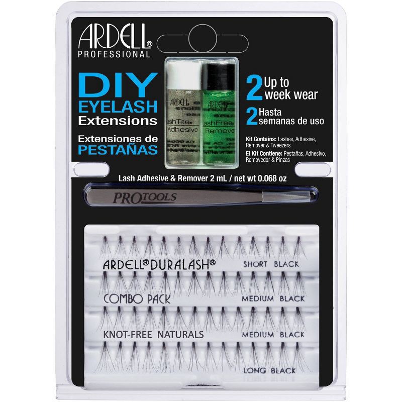 slide 1 of 3, Ardell Eyelash DIY Extensions Combo Pack Sh/Med/Long, 56 ct