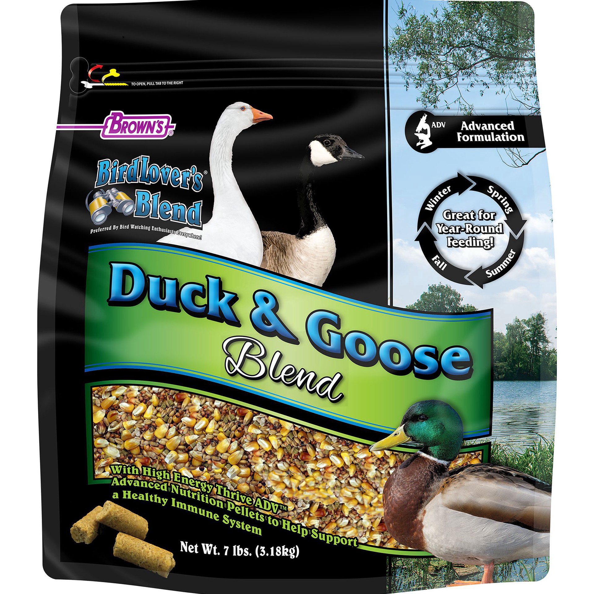 slide 1 of 1, FM Browns Bird Lover's Blend Duck & Goose Blend Dry Food, 7 lb