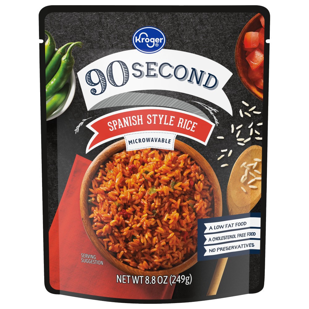 slide 1 of 2, Kroger 90 Second Spanish Style Rice, 8.8 oz