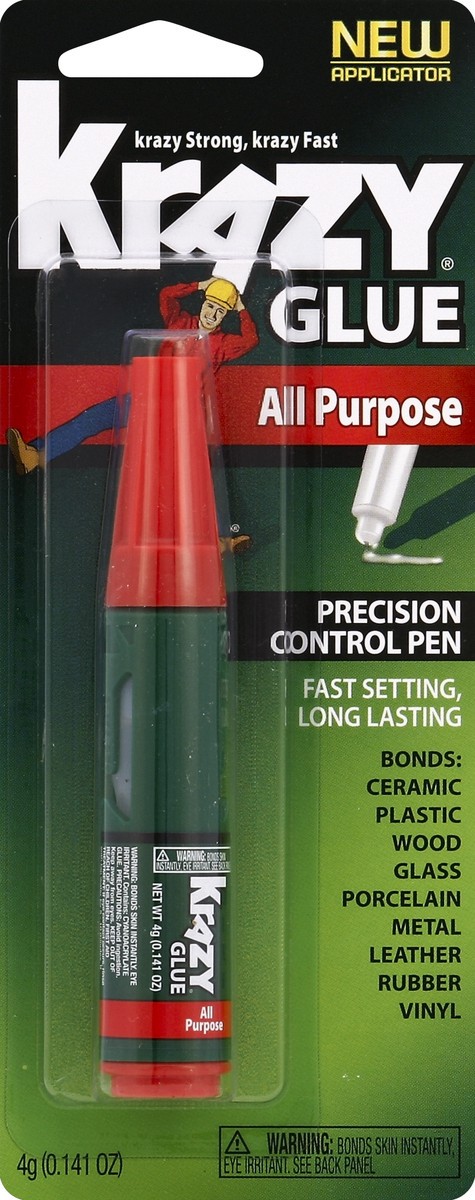 slide 2 of 2, Krazy Glue All Purpose Precision Tip Tube, 0.141 oz