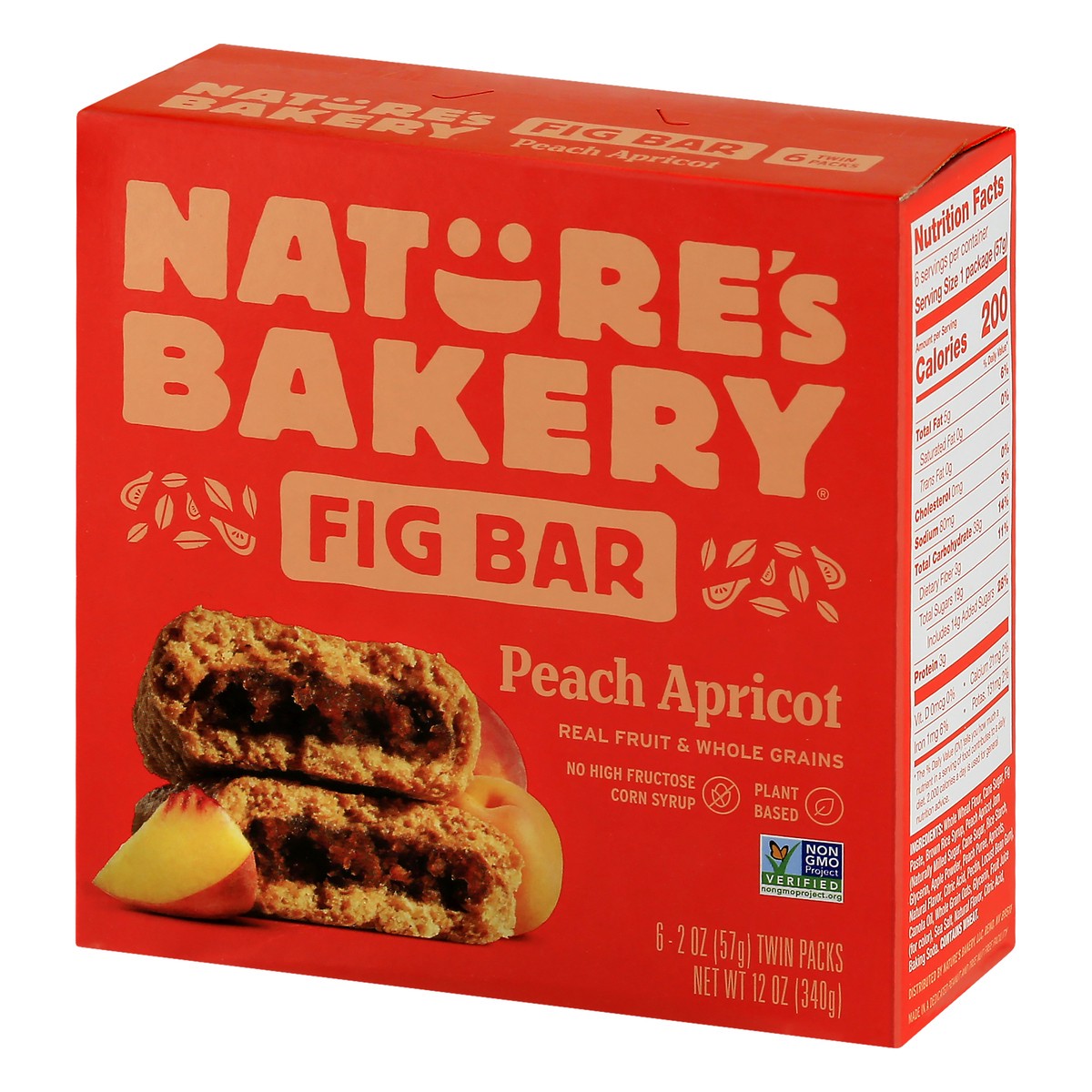 slide 3 of 9, Nature's Bakery Whole Wheat Peach Apricot Fig Bars, 6 ct; 2 oz