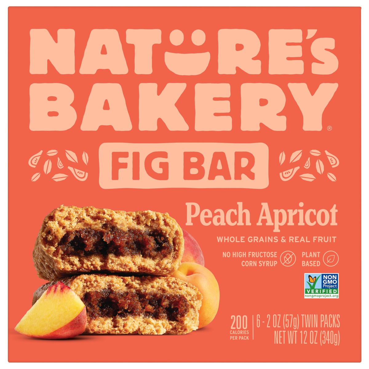slide 1 of 9, Nature's Bakery Peach Apricot Whole Wheat Fig Bars, Snack Bars, 6 Ct, 6 ct