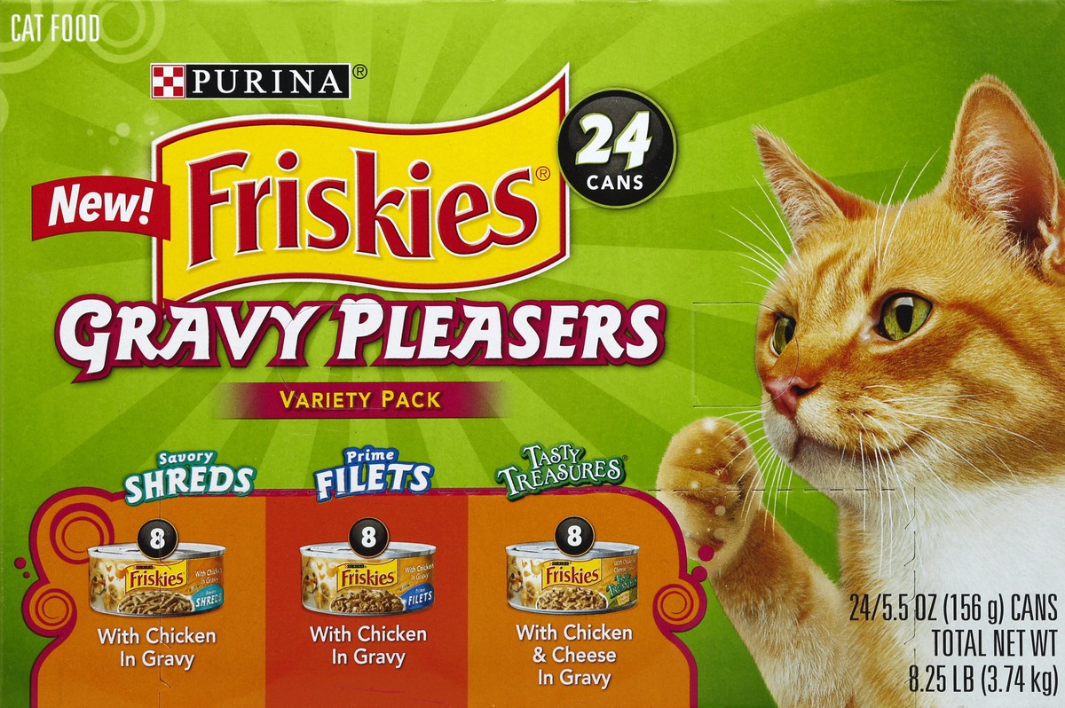 slide 3 of 4, Purina Friskies Savory Shreds Wet Cat Food Variety, 24 ct; 5.5 oz