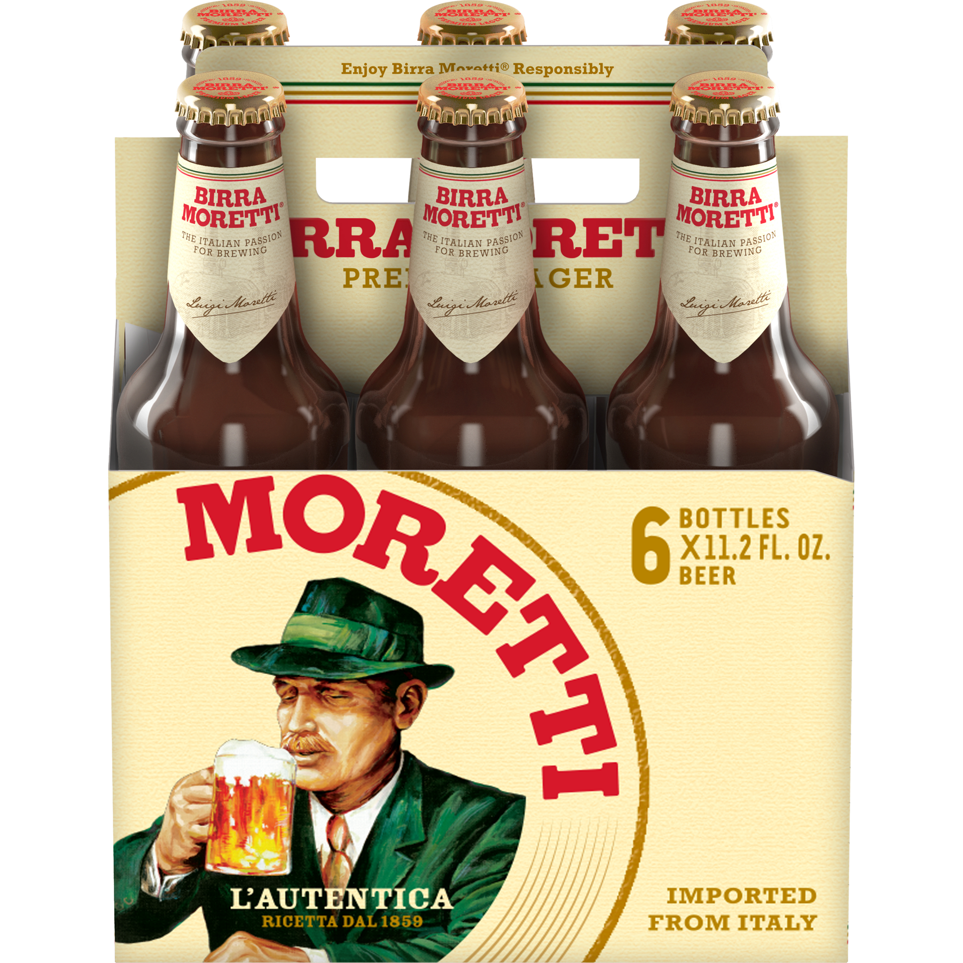 slide 1 of 5, Moretti Lager Microbrew 6Pk, 11.2 oz