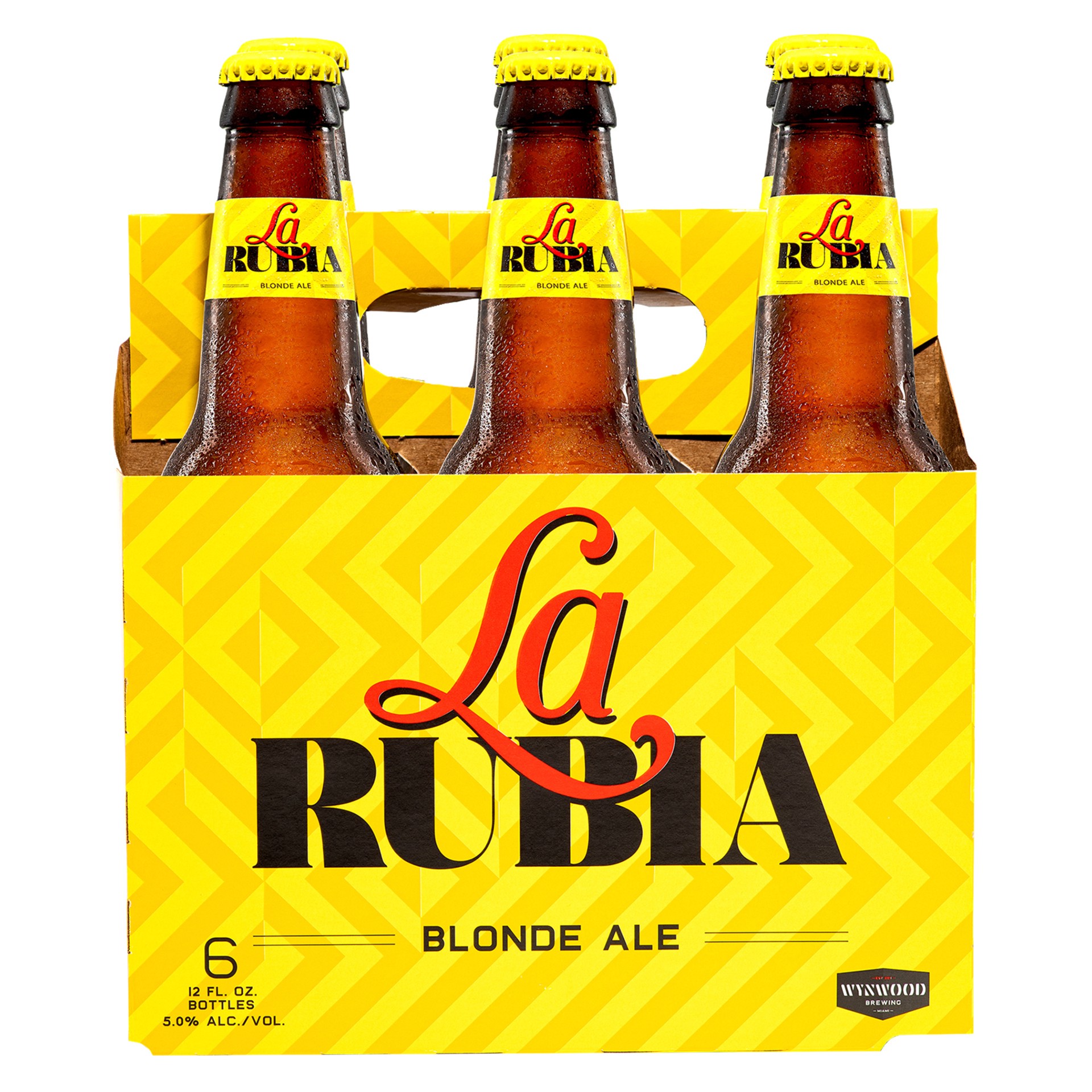 slide 2 of 3, Wynwood Brewing La Rubia Blonde Ale, 12oz. Bottle 6 pack, 6 ct; 12 fl oz