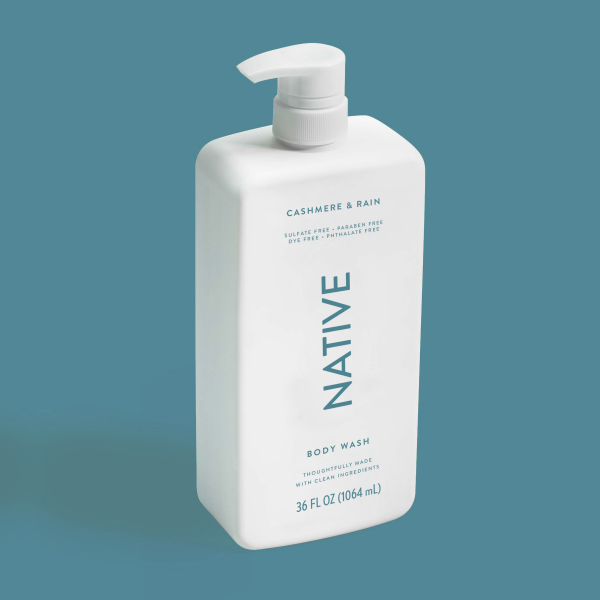 slide 8 of 13, Native Body Wash with Pump - Cashmere & Rain - Sulfate Free - 36 fl oz, 36 fl oz