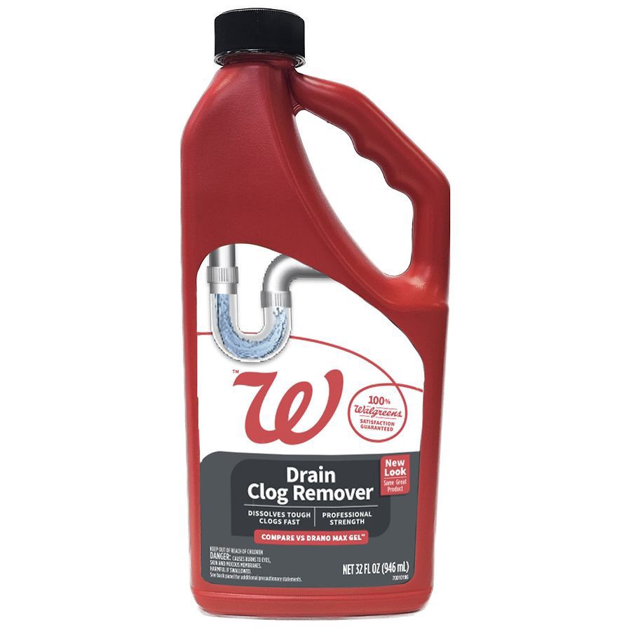 slide 1 of 2, Walgreens Drain Clog Remover, 32 fl oz
