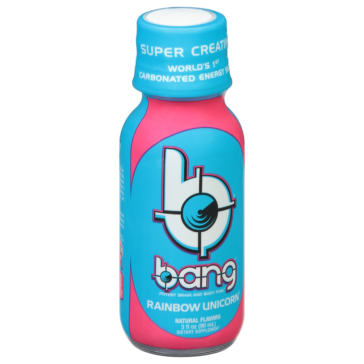 slide 2 of 9, Bang Carbonated Rainbow Unicorn Energy Shot 3 fl oz, 3 oz