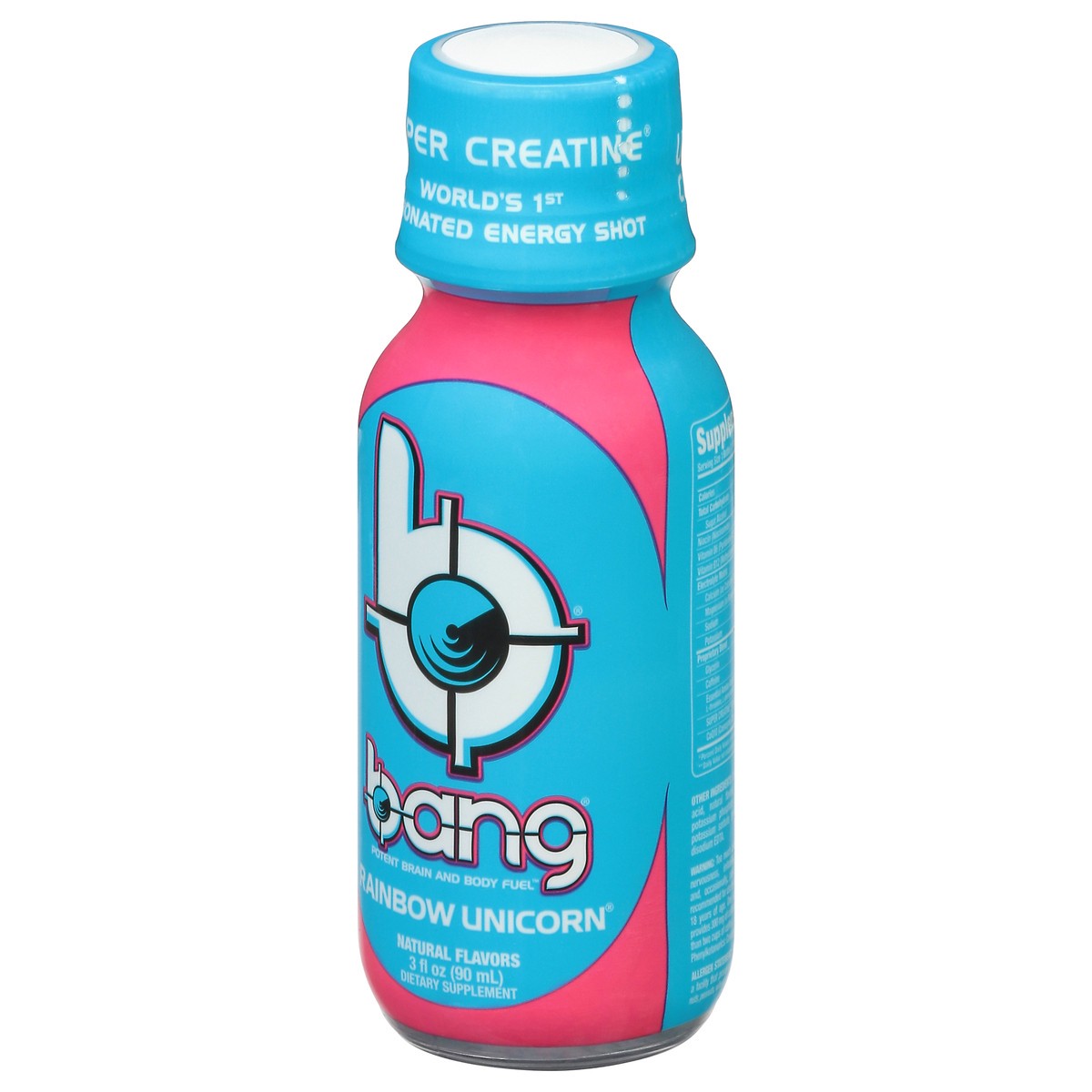 slide 3 of 9, Bang Carbonated Rainbow Unicorn Energy Shot 3 fl oz, 3 oz