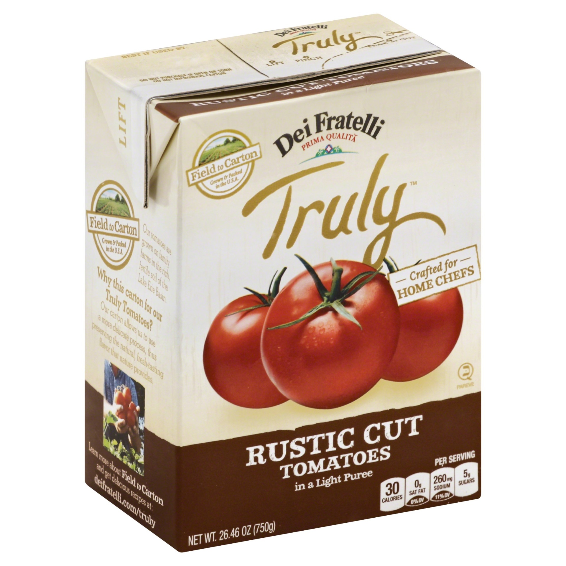slide 1 of 1, Dei Fratelli Truly Rustic Cut Tomatoes, 26.46 oz