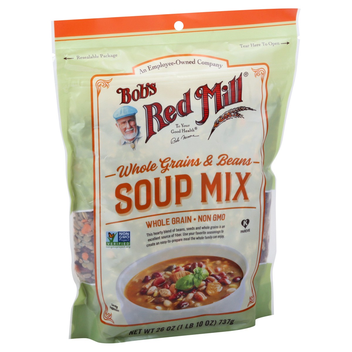 slide 7 of 10, Bob's Red Mill Whole Grains & Beans Soup Mix, 26 oz