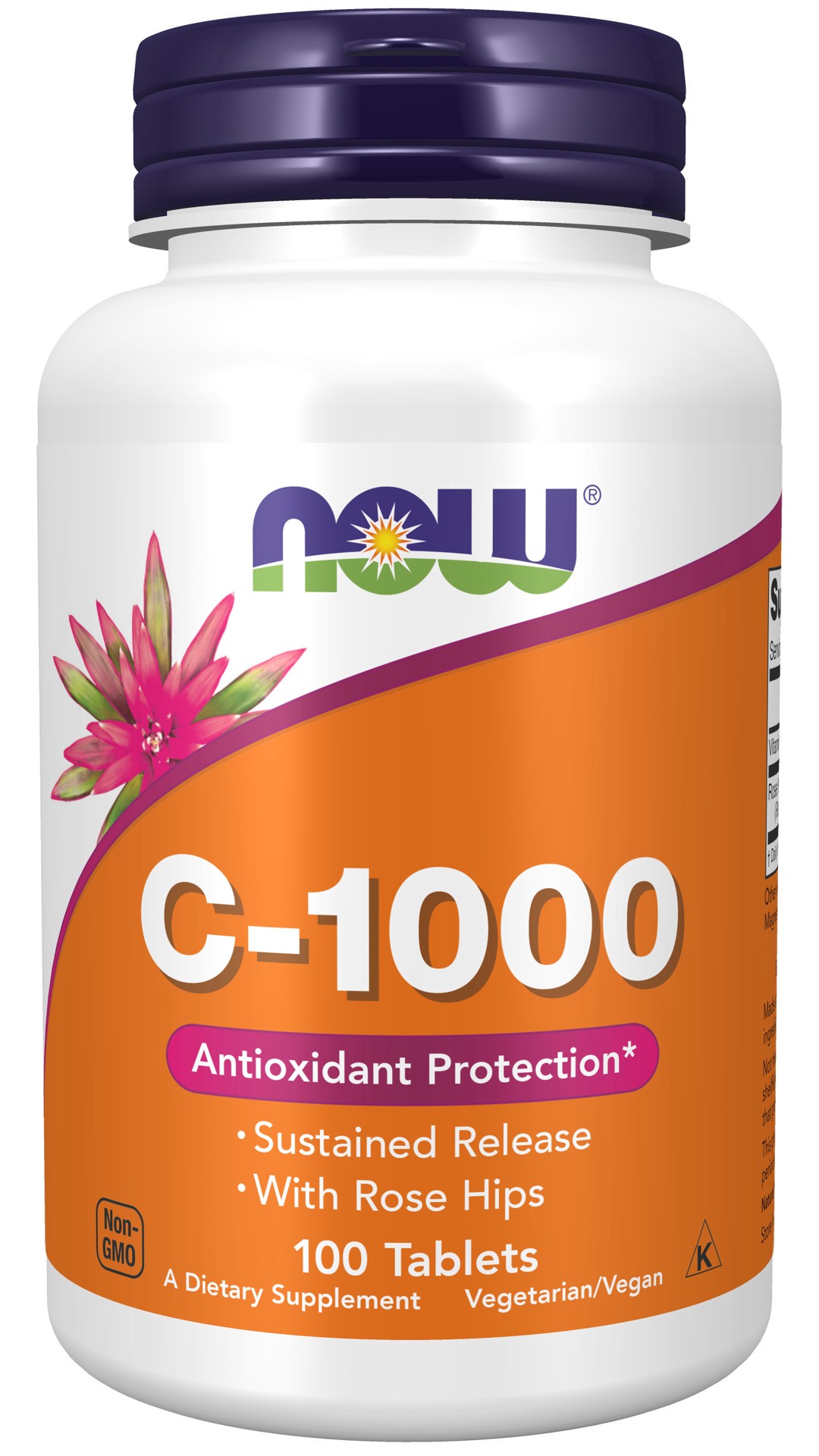 slide 1 of 7, NOW Vitamin C-1000 Sustained Release - 100 Tablets, 100 ct