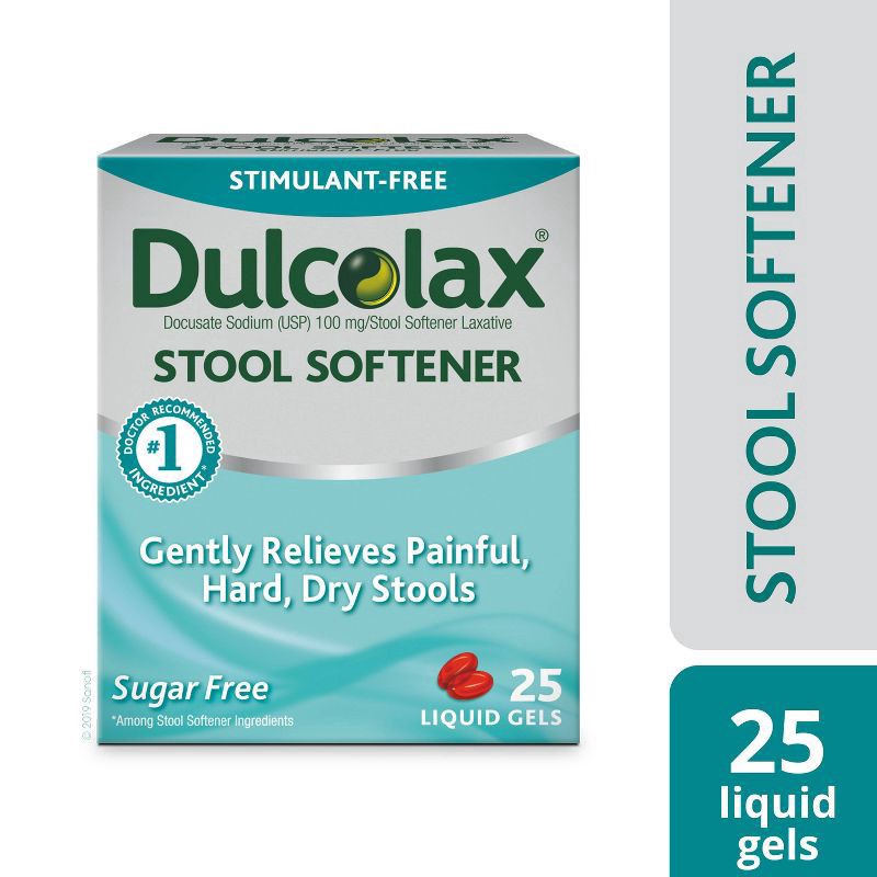 slide 1 of 7, Dulcolax Stool Softener Liquid Gels, 25 ct