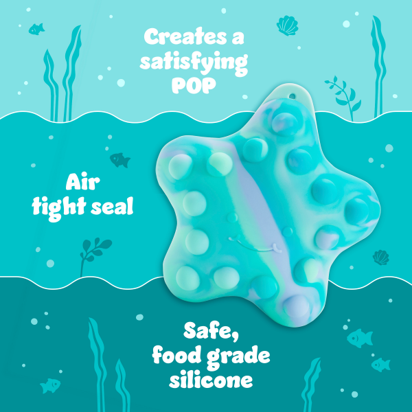 slide 5 of 13, Munchkin Pop Squish Popping Bath Toy, Starfish, 1 ct