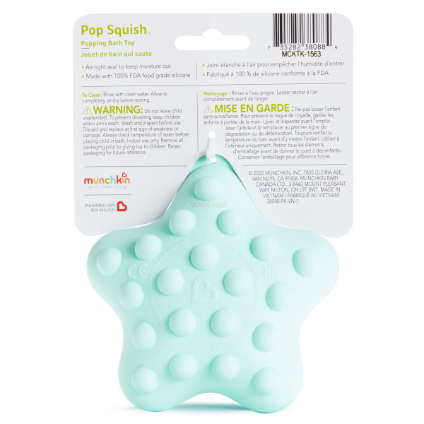slide 12 of 13, Munchkin Pop Squish Popping Bath Toy, Starfish, 1 ct