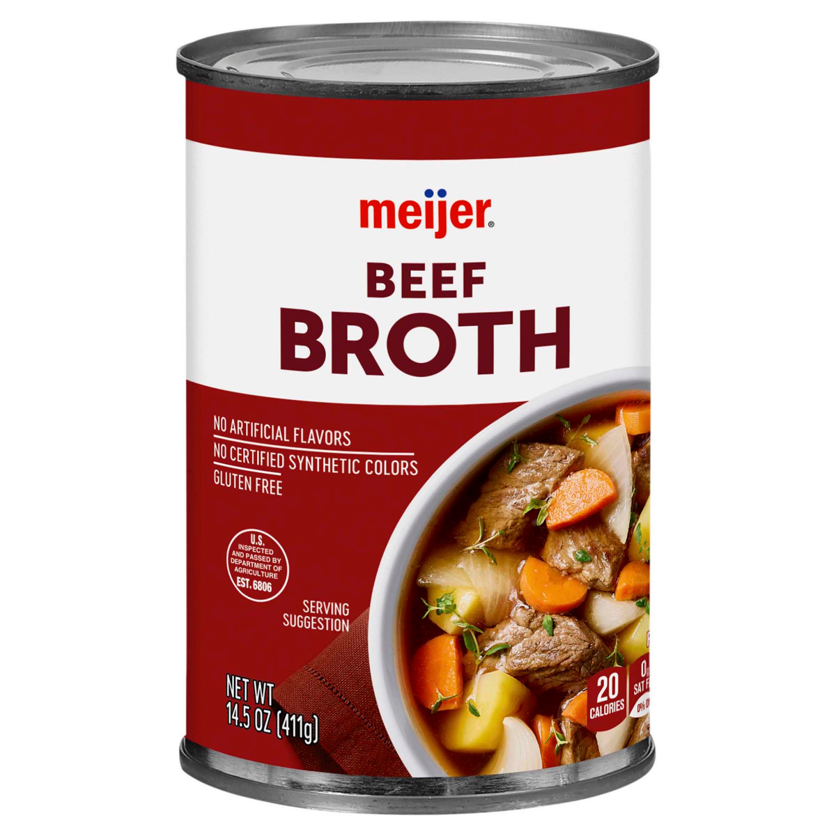 slide 1 of 3, Meijer Beef Broth, 14.5 oz