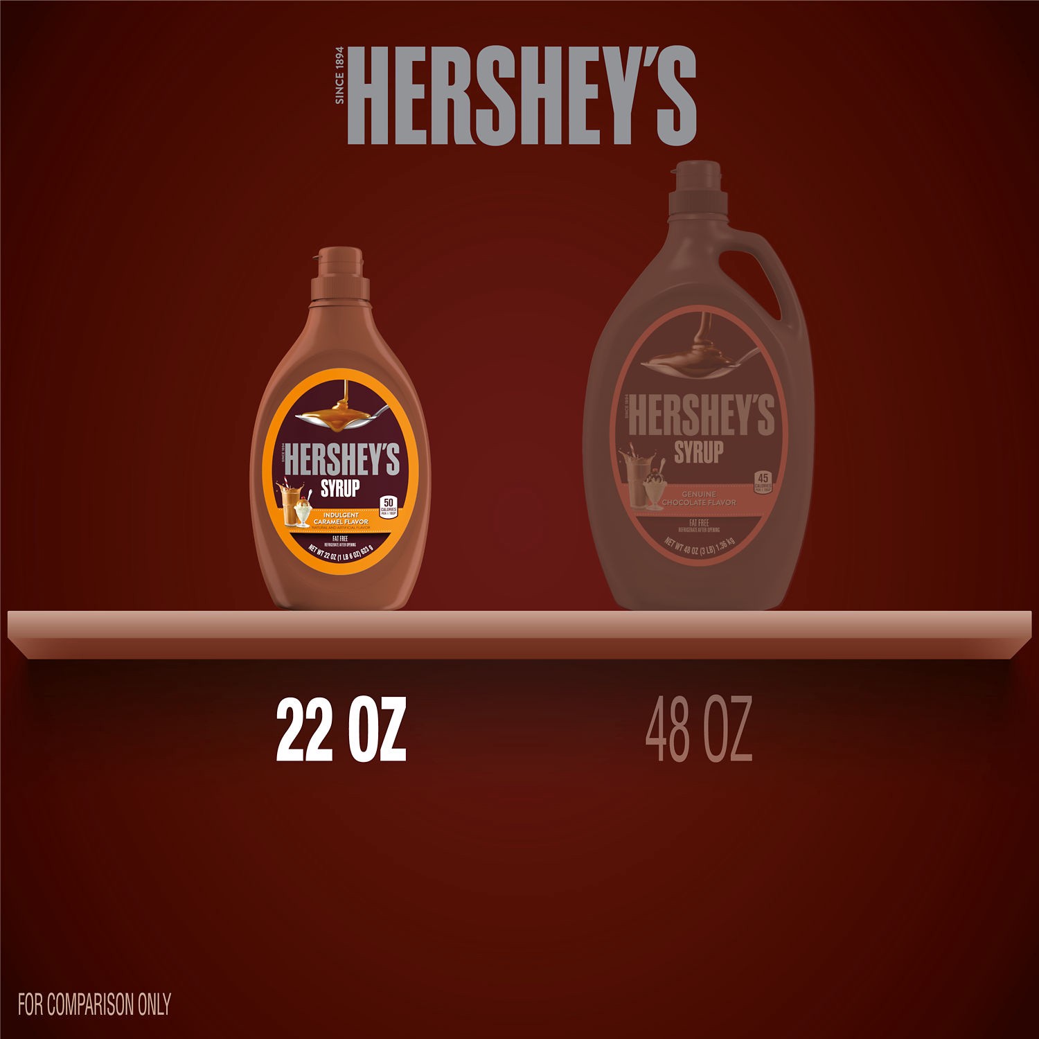 slide 8 of 9, Hershey's Caramel Syrup, 22 oz