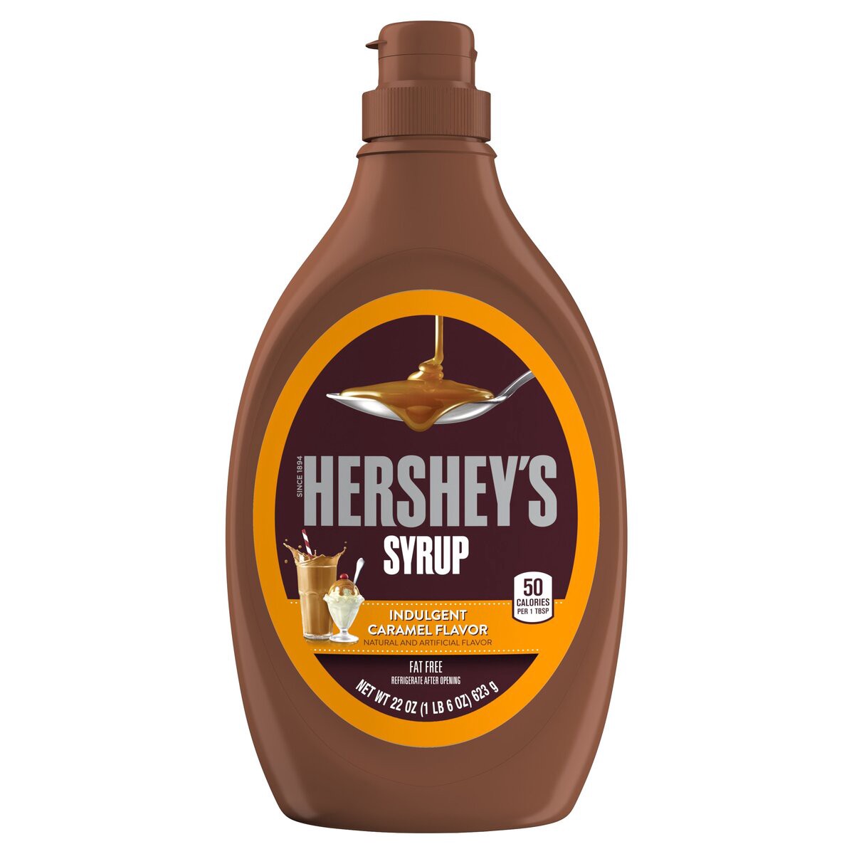 slide 1 of 9, Hershey's Caramel Syrup Bottle, 22 oz, 22 oz